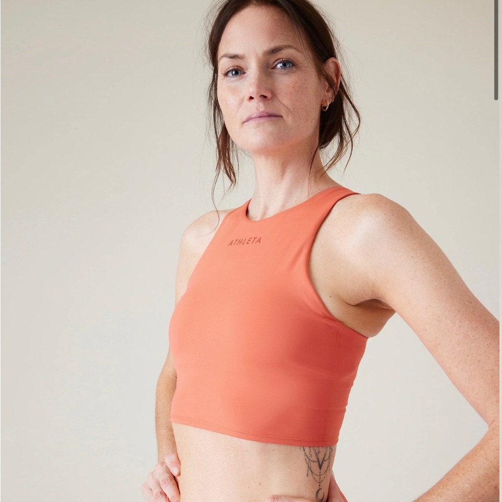 NWT Athleta Crop Train Logo Bra - XS
